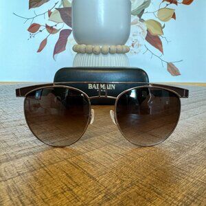 Balmain Dark Mahogany Metal Sunglasses - Preowned